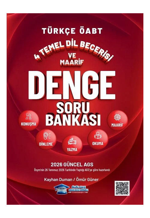 ÖABT MEB-AGS Türkçe Öğretmenliği 4 Temel Dil Becerisi ve Maarif Denge Soru Bankası Çözümlü Ömür Hoca Uzaktan Eğitim - Kayhan Duman kitap kapağı