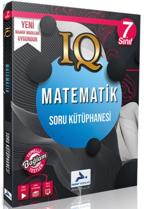 7. Sınıf Matematik IQ Soru Kütüphanesi Paraf Yayınları - Komisyon kitap kapağı