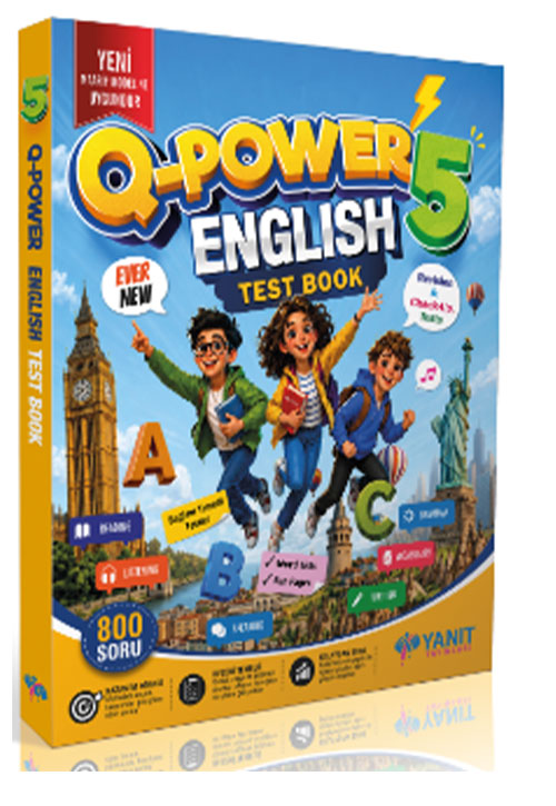 5. Sınıf Q-Power İngilizce Soru Bankası - Yanıt Komisyon kitap kapağı