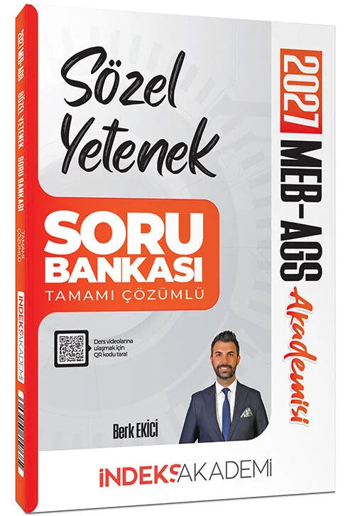 2027 MEB-AGS Akademisi Sözel Yetenek Soru Bankası Çözümlü - Berk Ekici kitap kapağı