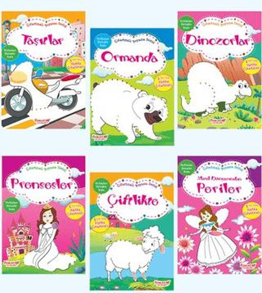 Çıkartmalı Boyama Serisi (6 Kitap Takım)