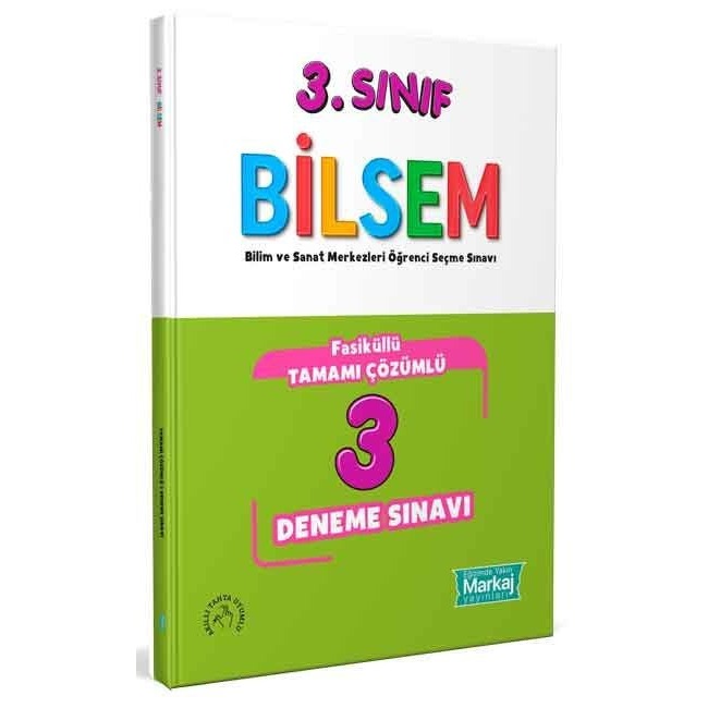 3. Sınıf Bilsem Çözümlü 3 Fasikül Deneme Sınavı | Markaj Yayınları (Ciltsiz)