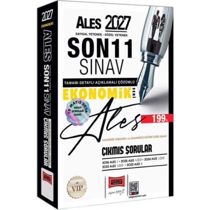 2027 ALES Sayısal-Sözel Yetenek Son 11 Sınav Çıkmış Sorular (Ekonomik Seri) | Yargı Yayınevi (Ciltsiz)
