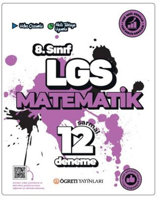 LGS 8. Sınıf Matematik Sarmal 12 Deneme | Öğreti Akademi (Ciltsiz)