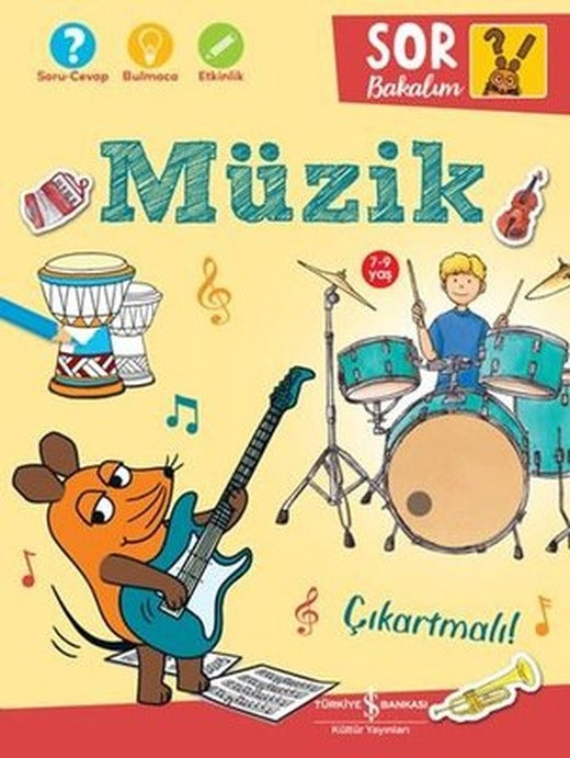 Müzik - Sor Bakalım - Çıkartmalı! | İş Bankası Kültür Yayınları (İnce Kapak)