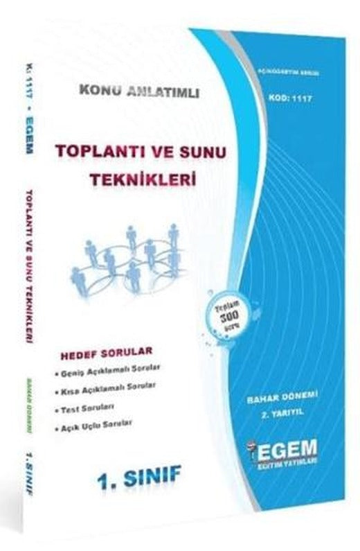 1. Sınıf Toplantı ve Sunu Teknikleri anlatımlı Soru Bankası (2.Yarıyıl) (1117)