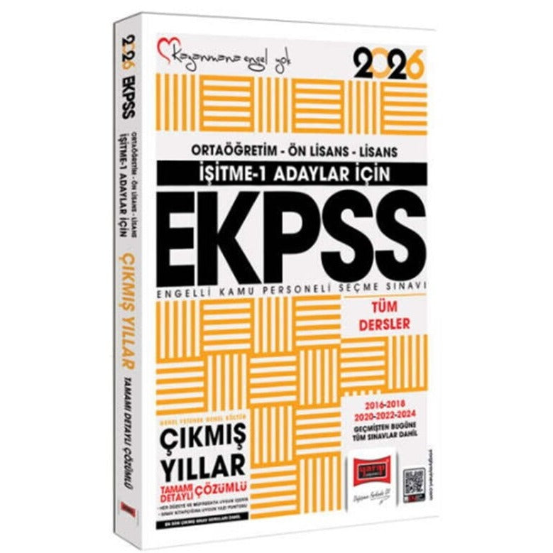 2026 İşitme 1 Adaylar İçin EKPSS GK-GY Tüm Dersler (2016-2024) Çıkmış Sorular Kitabı