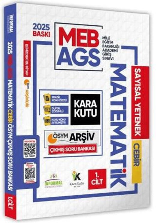 2025 MEB-AGS Matematik Kara Kutu 1.Cilt Cebir Çıkmış Soru Bankası Konu Özetli Video/PDF Çözümlü