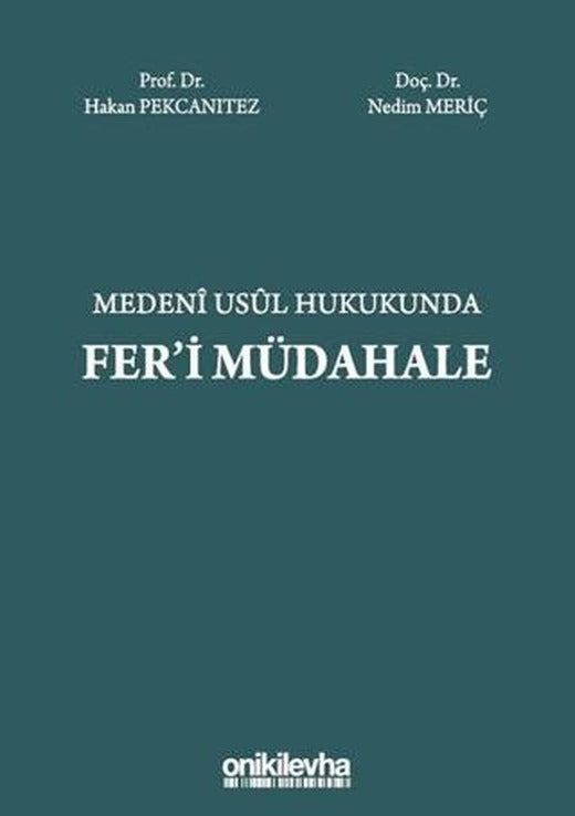Medeni Usul Hukukunda Fer'i Müdahale | On İki Levha Yayınları (Ciltli)