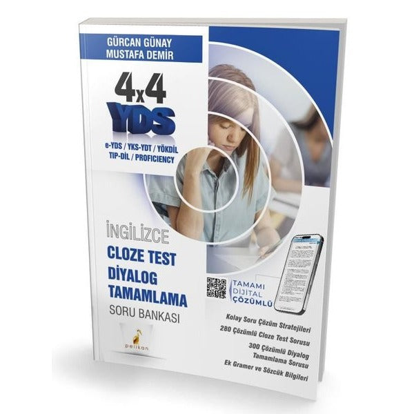 YDS İngilizce 4x4 Cloze Test Diyalog Tamamlama Soru Bankası | Pelikan Yayınları (İnce Kapak)