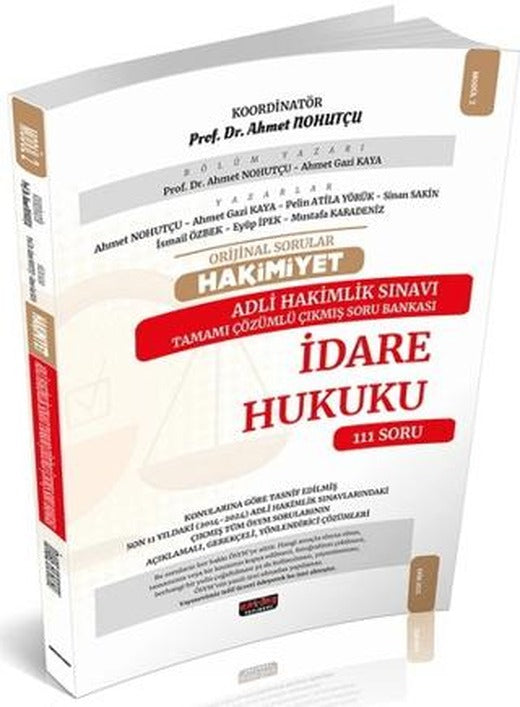 HAKİMİYET Adli Hakimlik İdare Hukuku Çıkmış Soru Bankası | Savaş Yayınevi (Ciltsiz)