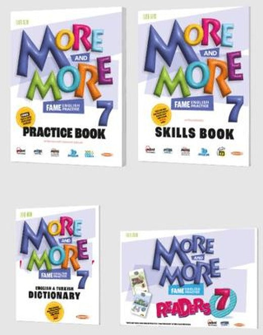 7. Sınıf More & More English Practice Book - Dictionary - Skills Book - Readers | Kurmay Yayınları (Ciltsiz)
