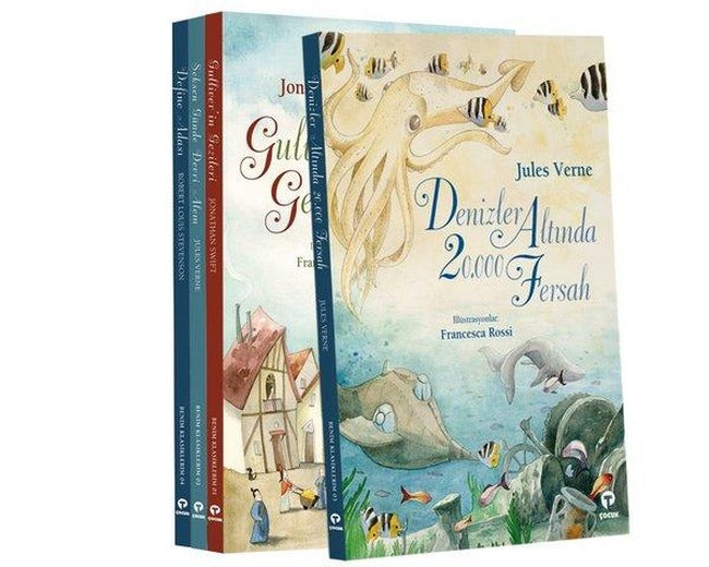 Çocuk Klasikleri Seti-Büyük Boy-4 Kitap Takım | Turkuvaz Çocuk (İnce Kapak)