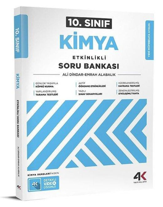 10. Sınıf Kimya Etkinlikli Soru Bankası | 4K Yayınları (İnce Kapak)