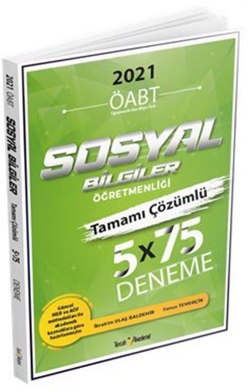Tercih Akademi 2021 ÖABT Sosyal Bilgiler Öğretmenliği 5x75 Deneme Çözümlü