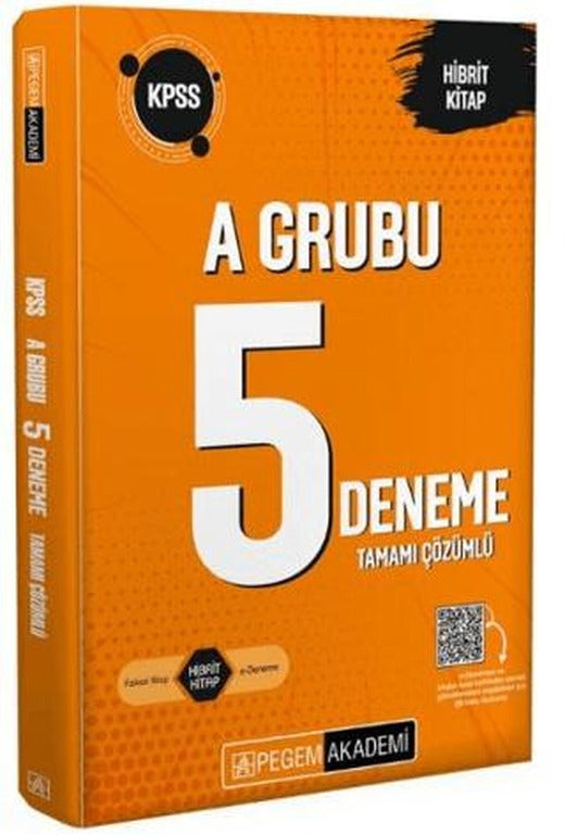 KPSS A Grubu Tamamı Çözümlü 5 Deneme | Pegem Akademi Yayıncılık (Ciltsiz)