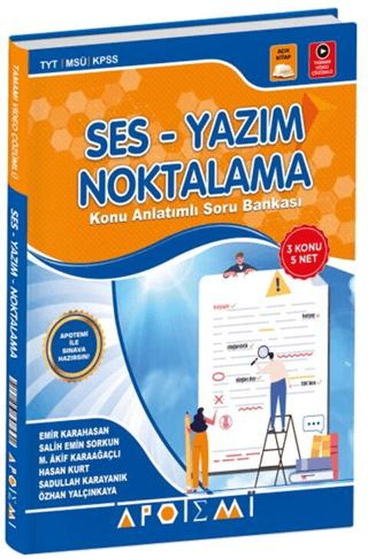 TYT KPSS MSÜ Ses Yazım Noktalama Konu Anlatımlı Soru Bankası | Apotemi Yayınları (Ciltsiz)