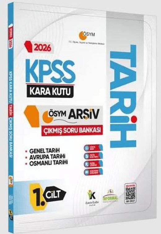 2026 KPSS Tarihin Kara Kutusu 1. Cilt ÖSYM Çıkmış Soru Havuzu Bankası Konu Özetli Dijital Çözümlü