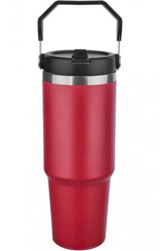 Çelik Termos - Kırmızı - 900 ml - Üstten Saplı - 5342 | Halk Kitabevi