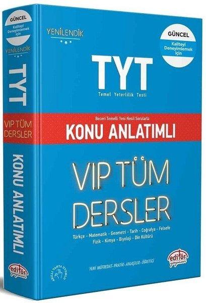 TYT VIP Tüm Dersler Konu Anlatımlı | Editör (İnce Kapak)  - Resim 1
