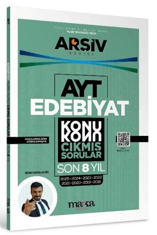 AYT Edebiyat Çıkmış Sorular Konu Konu Son 8 Yıl Tıpkı Basım Arşiv Serisi Çözümlü | Markaj Yayınları (Ciltsiz)  - Resim 1