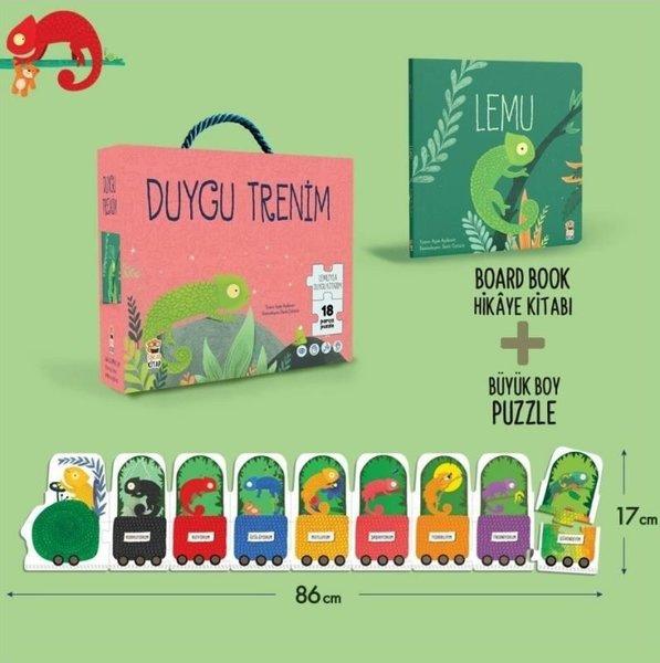 Lemu - Duygu Trenim 18 Parça Puzzle ve Kitap | Sincap Kitap (Ciltli)  - Resim 1