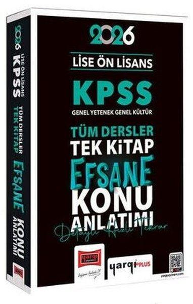 2026 KPSS Lise Ön Lisans GK - GY Tüm Dersler Tek Kitap Efsane Konu Anlatımı | Yargı Yayınları (İnce Kapak)  - Resim 1
