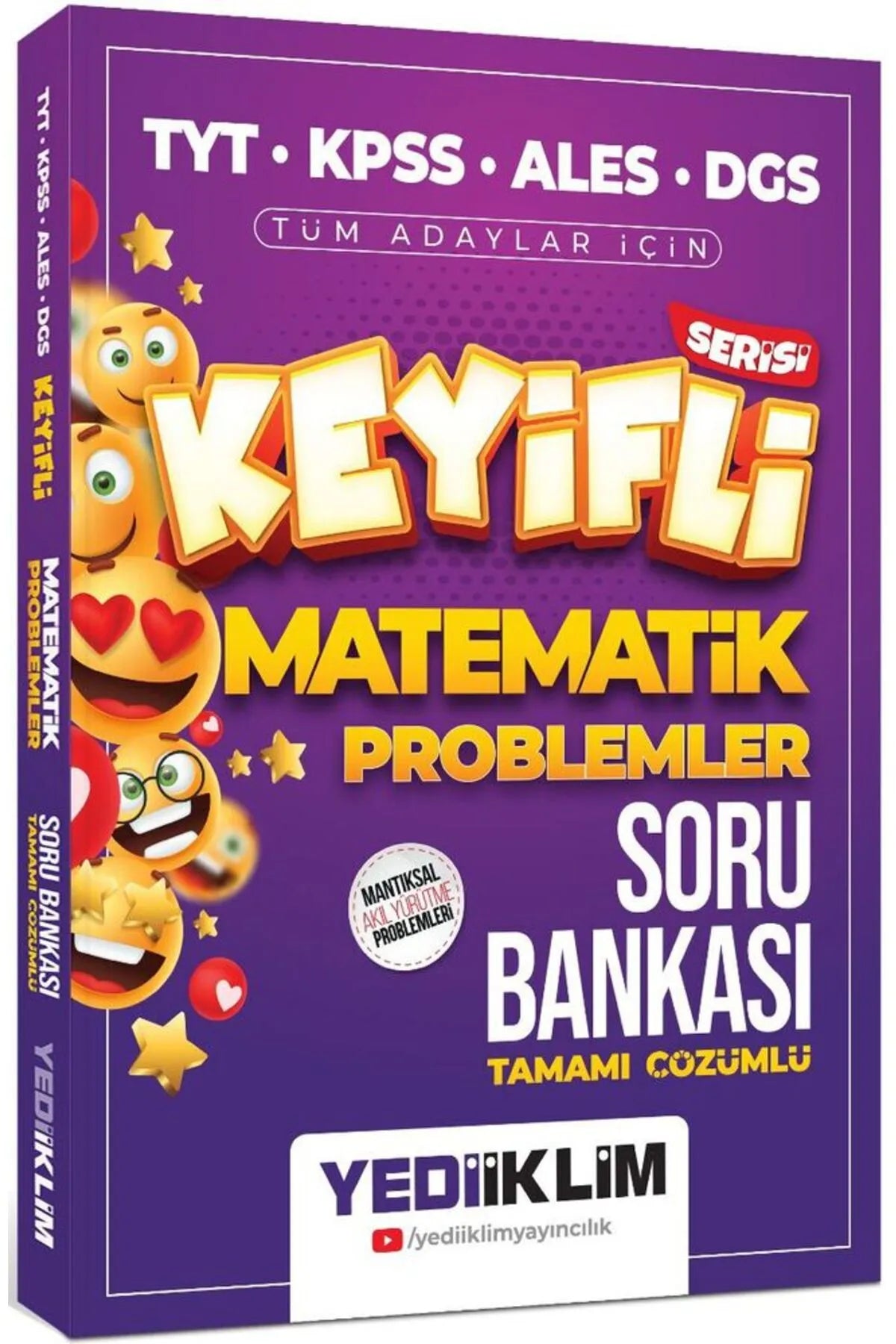 Yediiklim TYT-KPSS-ALES-DGS Tüm Adaylar için Keyifli Matematik Problemler Soru Bankası Tamamı | Yediiklim Yayınları