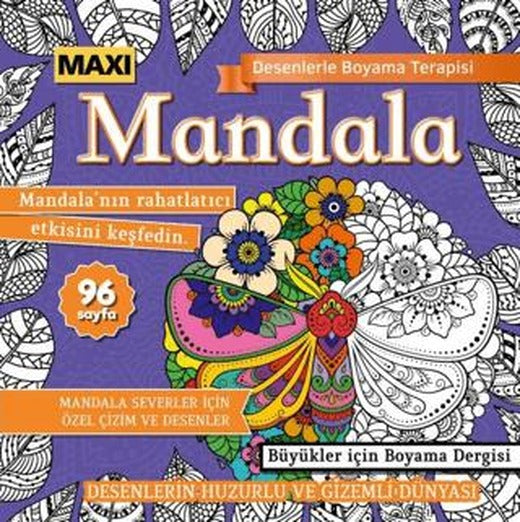 Maxi Mandala Desenlerle Boyama Terapisi 12 | Maxi Yayıncılık (Ciltsiz)