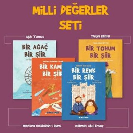 Milli Değerler Seti - İlkokul Okuma Seti | Multibem Yayınları (Ciltsiz)