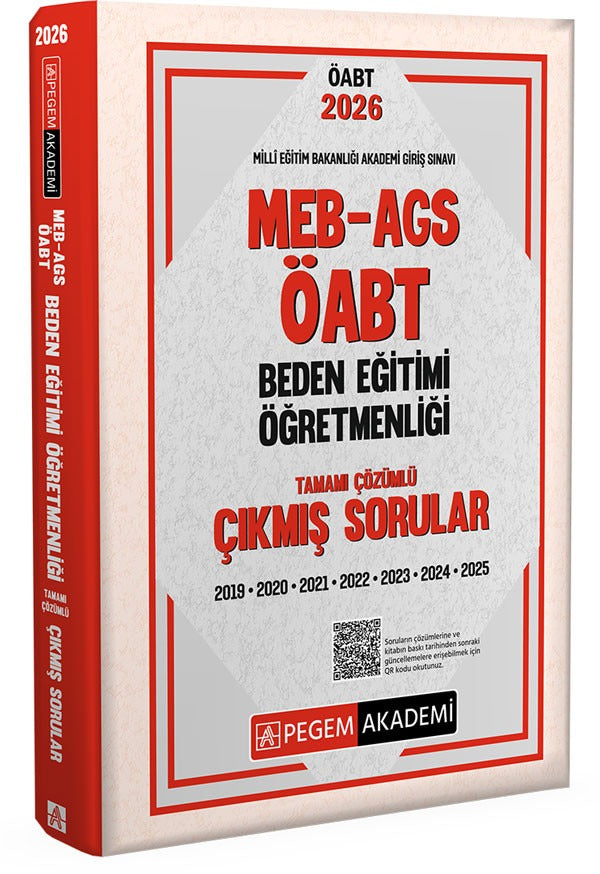 2026 MEB AGS ÖABT Beden Eğitimi Öğretmenliği Tamamı Çözümlü Çıkmış Sorular | Pegem Akademi Yayıncılık (Ciltsiz)