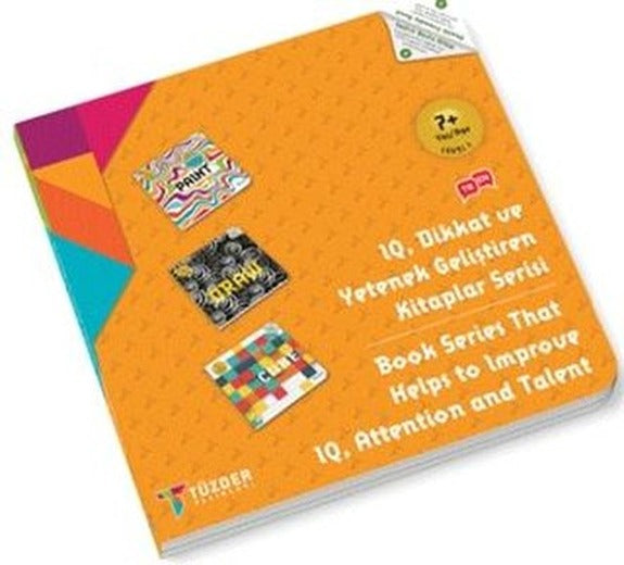 7+ Yaş Seti - Level 1 - IQ Dikkat ve Yetenek Geliştiren Kitaplar Serisi | Tüzder Yayınları (İnce Kapak)
