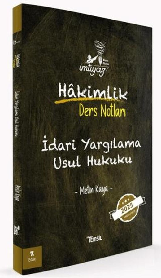 İmtiyaz İdari Yargılama Usul Hukuku Hakimlik Ders Notları | Temsil Kitap (Ciltsiz)