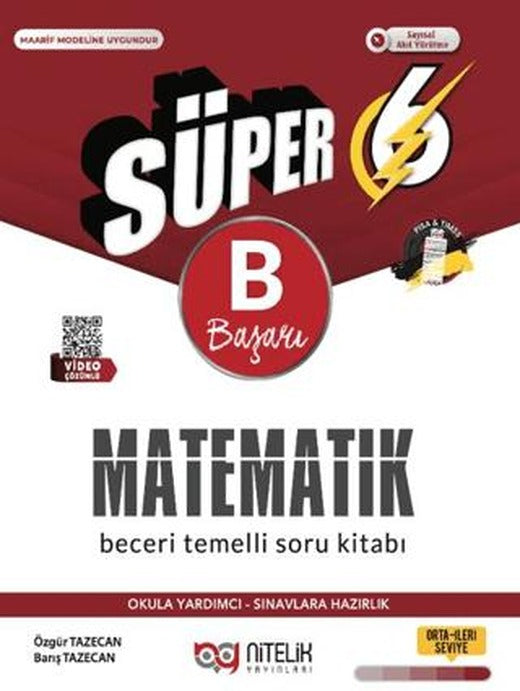 6. Sınıf Matematik Beceri Temelli Soru Kitabı | Nitelik Yayınları (Ciltsiz)