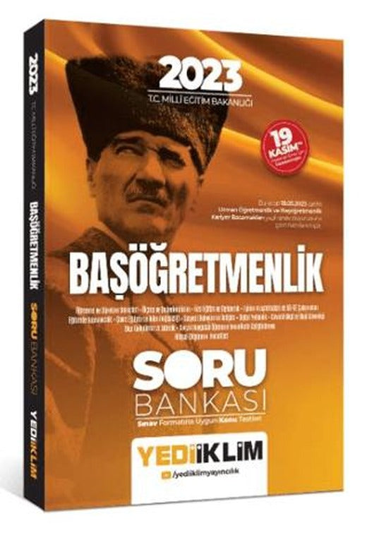 2023 T.C. Millî Eğitim Bakanlığı Başöğretmenlik Soru Bankası | Yediiklim Yayınları (Ciltsiz)