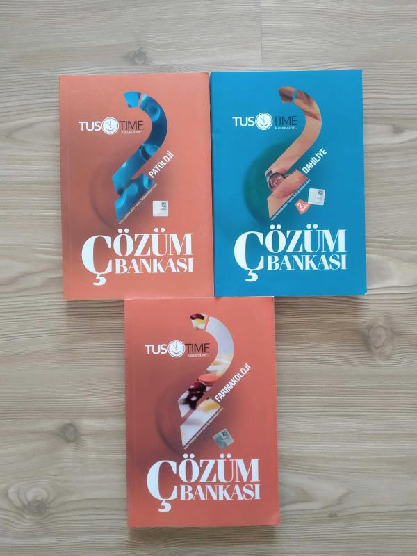 Tustime Çözüm Bankası Kitapları - Farmakoloji-dahiliye-patoloji ( 3 Kitap ) - TUSTİME kitap kapağı