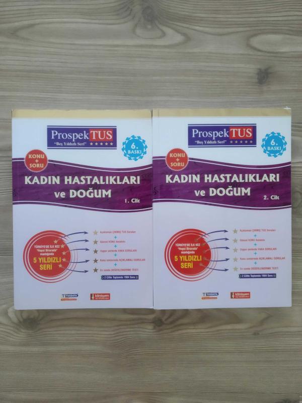 Tusdata Prospektus Kadın Hastalıkları Ve Doğum 1. Cilt + 2. Cilt Konu+soru ( 2 Cilt Takım ) - TUSDATA kitap kapağı