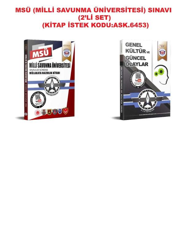 MSÜ Hazırlık Kitapları (2'li Set) - Doç.Dr.Mehmet ER kitap kapağı