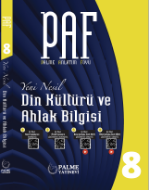 8. Sınıf Din Kültürü ve Ahlak Bilgisi PAF Palme Anlatım Föyü 2026 - palme kitap kapağı