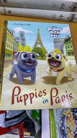 Puppies in Paris (Disney Junior: Puppy Dog Pals) (Big Golden Book) - Michael Olson kitap kapağı