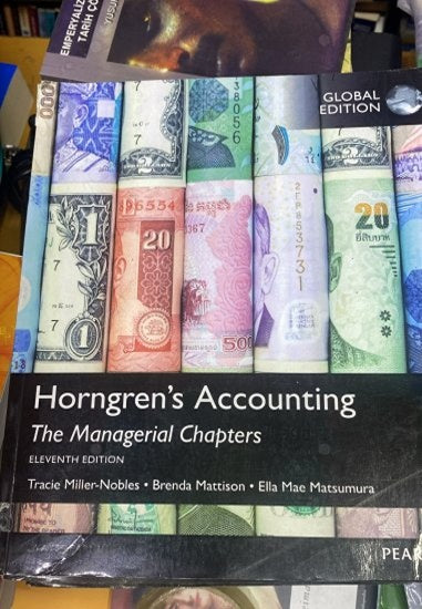 Horngren's Accounting: The Managerial Chapters - Tracie L. Miller-Nobles, Brenda L. Matt kitap kapağı