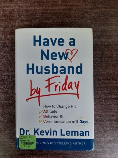 Have A New Husband By Friday - Dr. Kevin Leman kitap kapağı