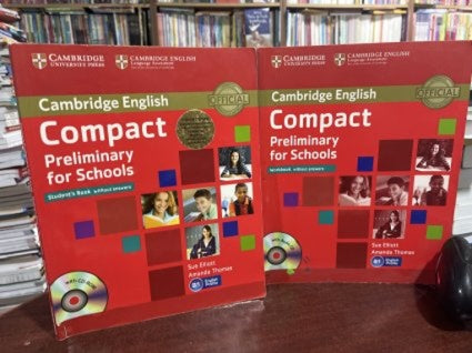Compact Preliminary for Schools B1 - Student's Book - workbok ( 2 kitap - Sue Elliott - Amanda Thomas kitap kapağı
