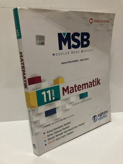 Eğitim Vadisi Yayınları 11. Sınıf Matematik Güncel MSB Modüler Soru Bankası - Hamza Pehlivangil kitap kapağı