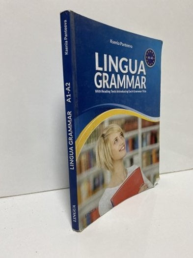 LINGUA GRAMMAR With Reading Texts Introducing Each Grammar Title A1-A2 - Ksenia Panteeva kitap kapağı