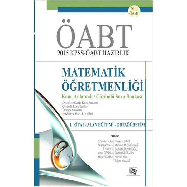 KPSS-ÖABT 2015 Hazırlık Matematik Öğretmenliği / 1. Kitap : Alan Eğitimi - Ortaöğretim