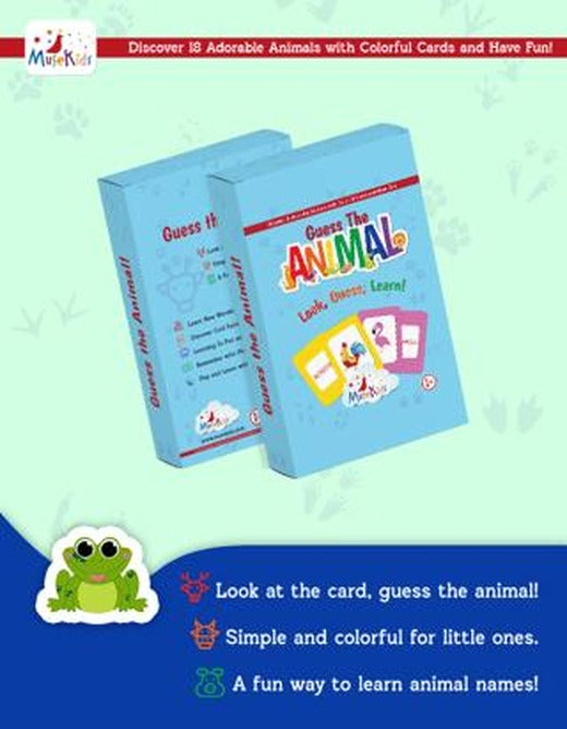 Guess The Animal! (18 Cards) | MuseKids (Ciltsiz)