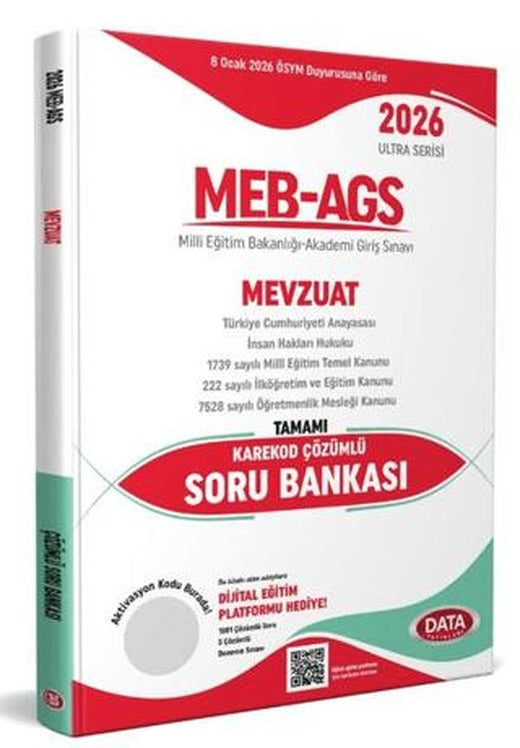 2026 AGS Ultra Serisi Mevzuat Tamamı Çözümlü Soru Bankası | Data Yayınları (Ciltsiz)