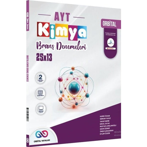 AYT Kimya 25 X 13 Branş Denemeleri | Orbital yayınları (İnce Kapak)