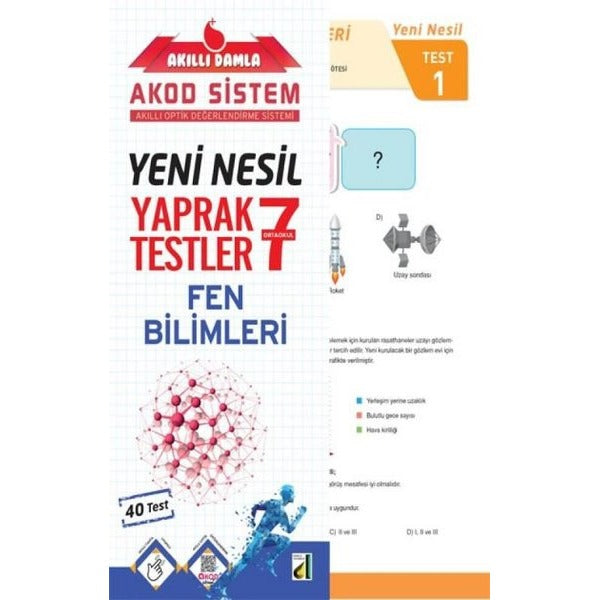 7.Sınıf Fen Bilimleri Yeni Nesil Yaprak Testler | Damla Yayınevi (İnce Kapak)